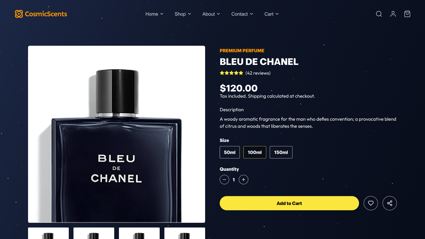 Perfume Store E-Commerce Web UI - desktop screen 5