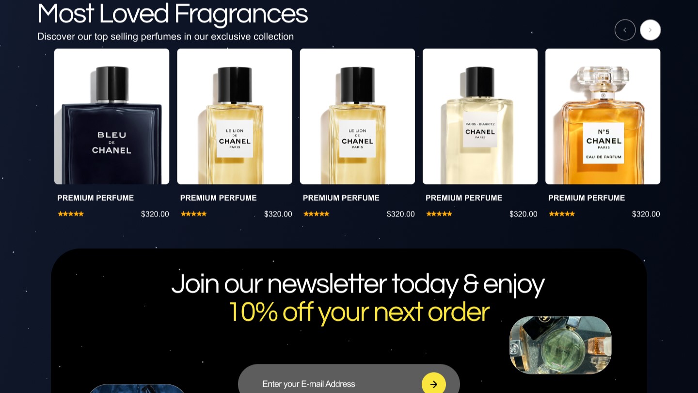 Perfume Store E-Commerce Web UI - desktop screen 4