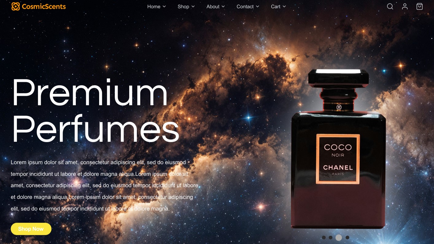 Perfume Store E-Commerce Web UI - desktop screen 1